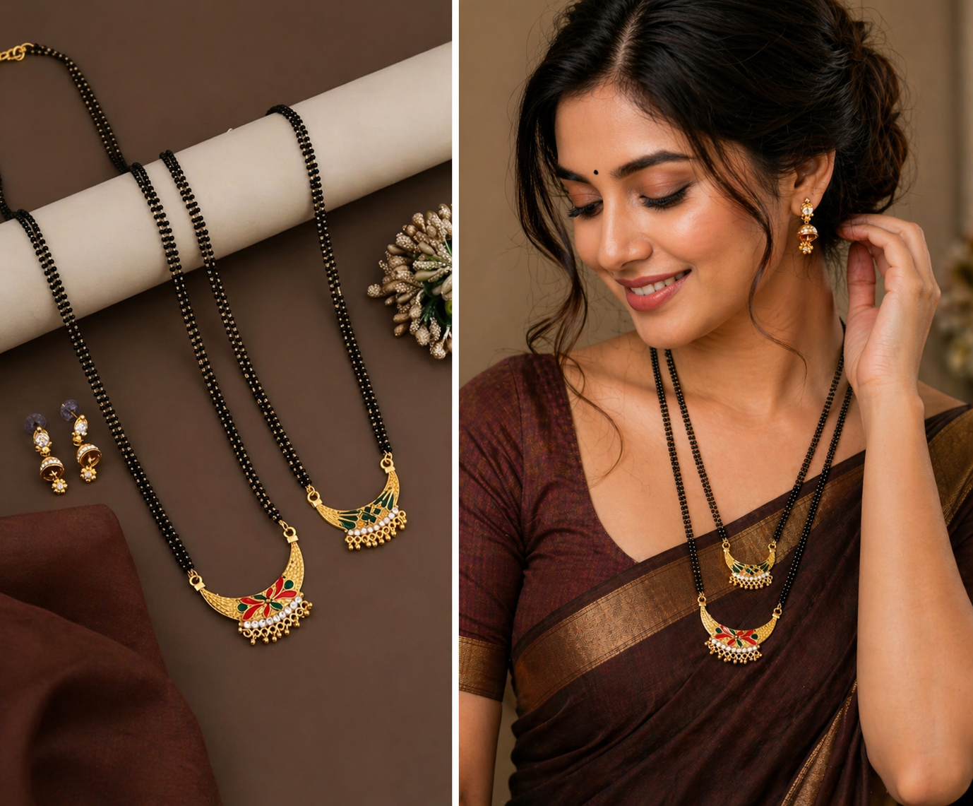 New design combo mangalsutra for women.